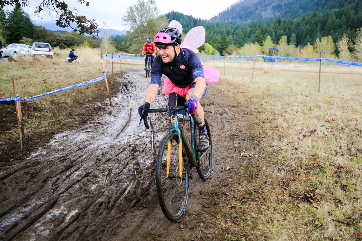Paul in costume at the Halloween cyclocross race