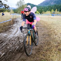 Paul in costume at the Halloween cyclocross race